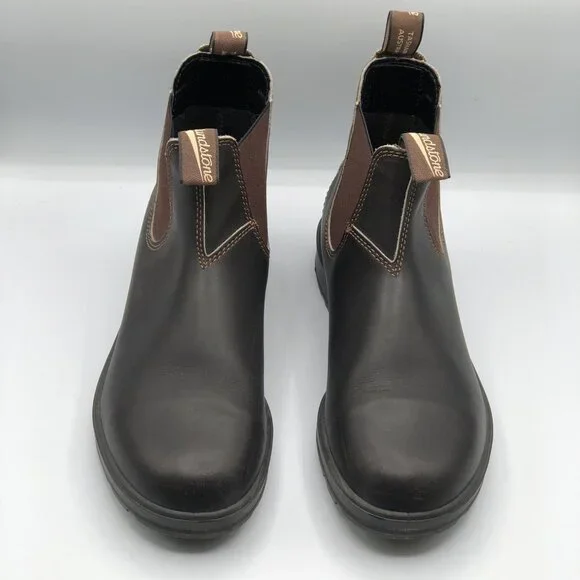 Blundstone Chelsea Boot Mens Size AU 7.5 US 8.5 #500 Stout Brown Leather Pull On - Picture 9 of 15